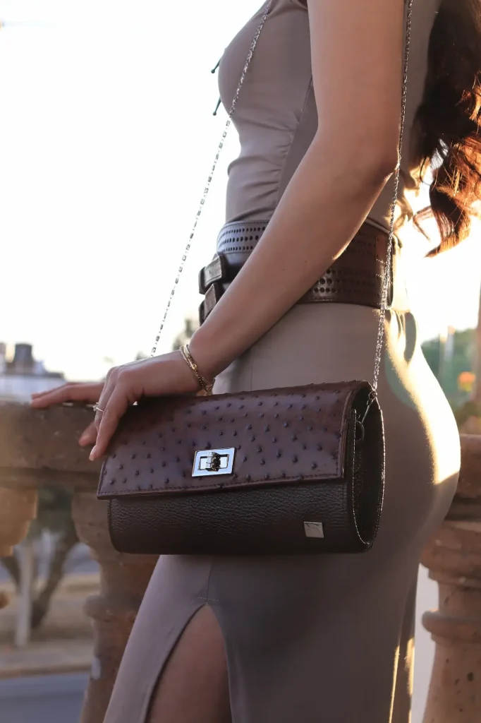 VicentaAguirre Bolsa dama piel cafe cross body